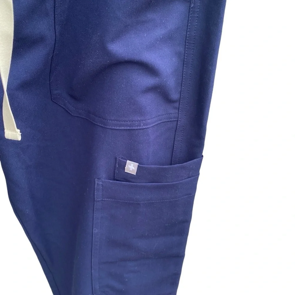 Figs Medical Mens Scrub Pants Navy Blue, Zipper and Button Closure Pockets SZ LS
